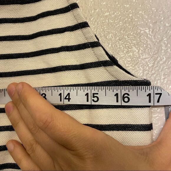 Madewell Black stripe white Tie-Shoulder Romper preppy coastal minimal sailor XS - Picture 6 of 8